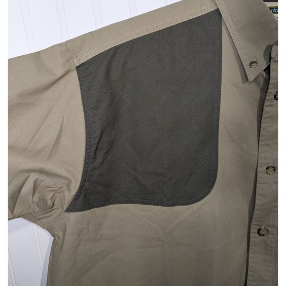 Bob Allen Shooting Shirt Men's XL Khaki & Green Hunting Outdoor Long Sleeve - Picture 8 of 12